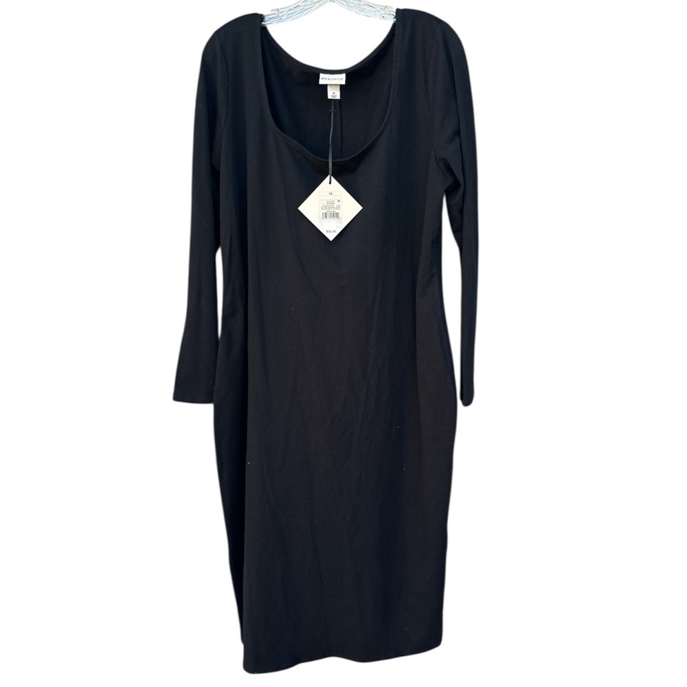 Woman’s Plus size Black Long Sleeve Maxi Dress nwt gift - Picture 4 of 7
